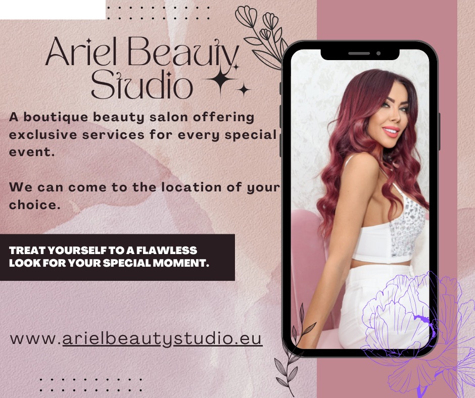 Client with professional hair styling at Ariel Beauty Studio